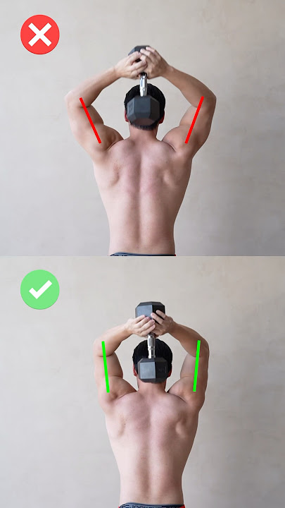 Dumbbell overhead tricep extension