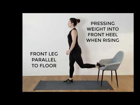 Bulgarian split squats (chair)