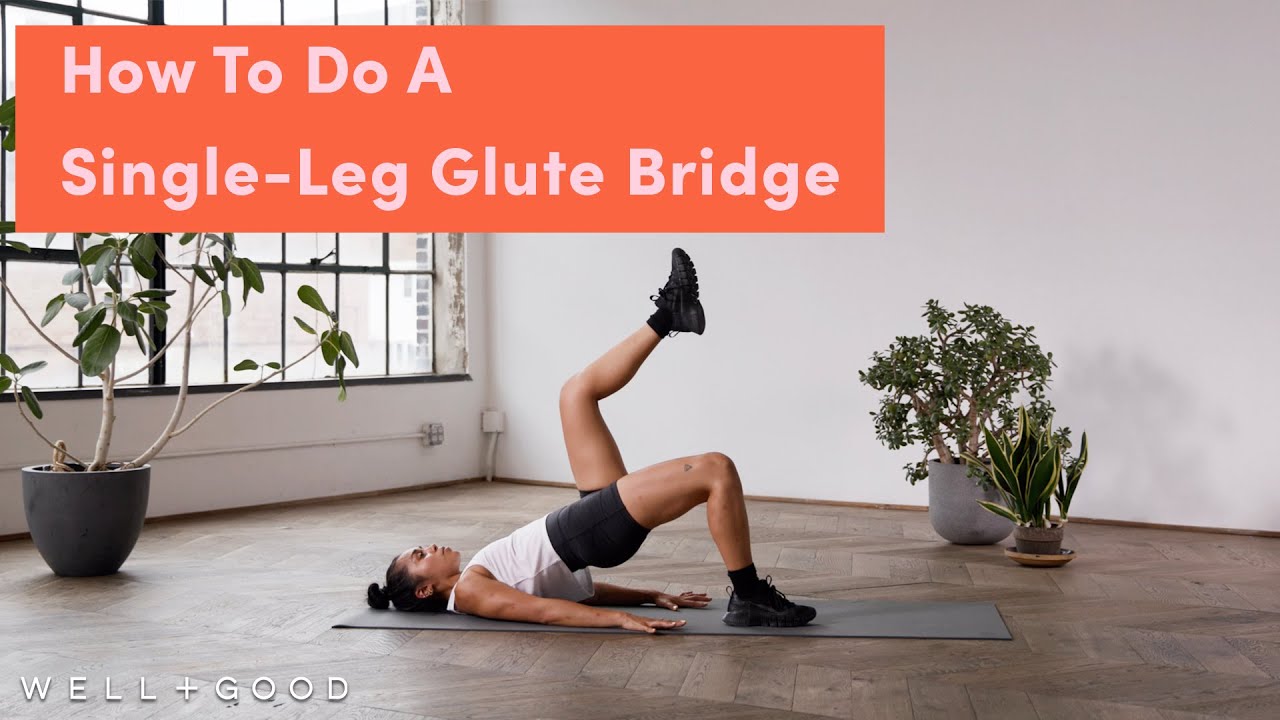 Single-leg glute bridges